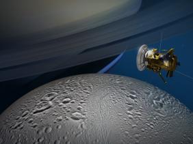 إطلاق مسبار فضائي لأخذ عينات من  محيط في قمر تابع لكوكب زحل Casini2